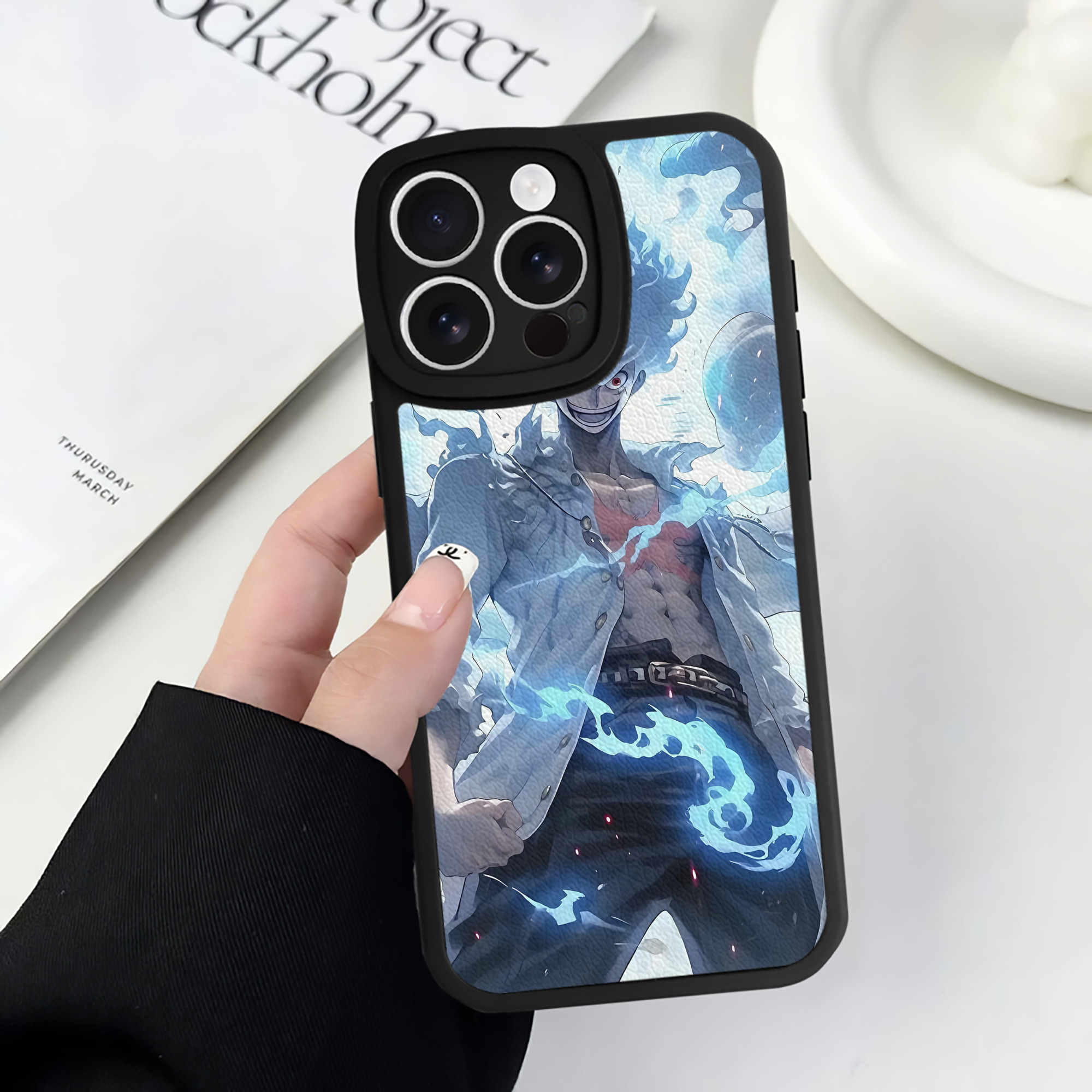 （画像用） ワンピース ONE PIECE 【iPhone 16シリーズ対応】シリコンスマホケース（レザー調） 材質：シリコン